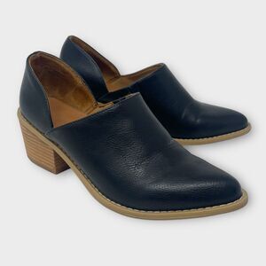 Cynthia Rowley Black Leather Slip On Shoes Women's Size 9.5 Office Work Loafers